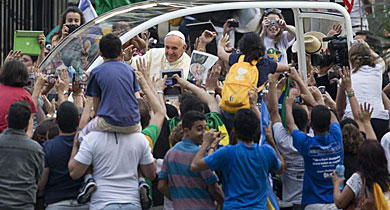 El Papa, en Brasil.