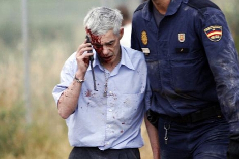 Francisco José Garzón, justo después del accidente. | Reuters
