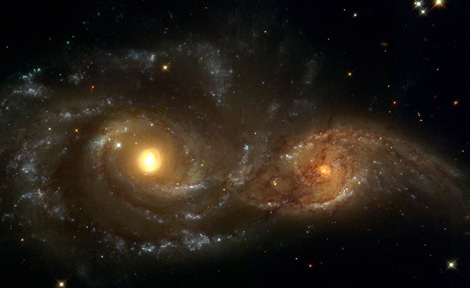 Colisión entre las galaxias 'NGC2207' e 'IC2163'. | NASA / ESA / HST