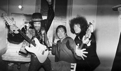 Hendrix, Burdon y Noel Redding, en Pars, en 1968.