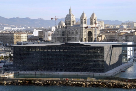 Vista panormica del nuevo Museo de las Civilizaciones de Europa y el Mediterraneo.