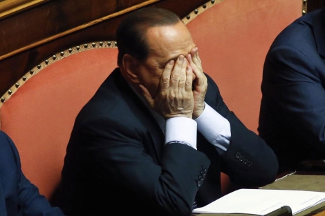 Berlusconi, durante una sesin del Senado. | Foto: Reuters