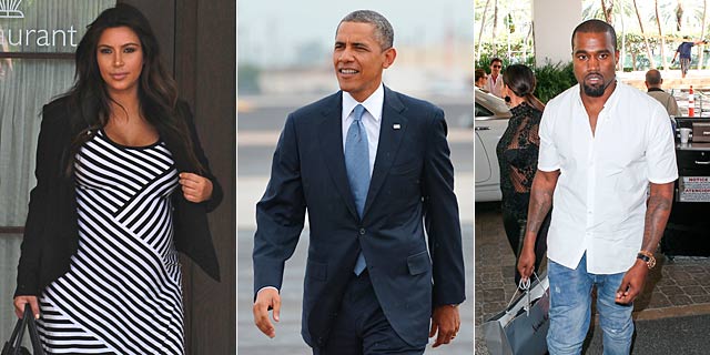 Kim Kardashian, Barack Obama y Kanye West. | Gtres