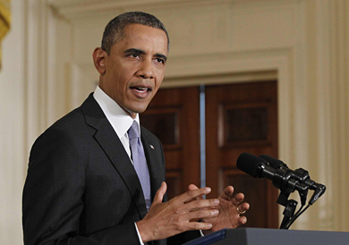 Obama, durante la rueda de prensa. | Reuters