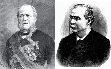 A la izquierda, Manuel de la Pezuela. A su derecha, el presidente Cánovas.