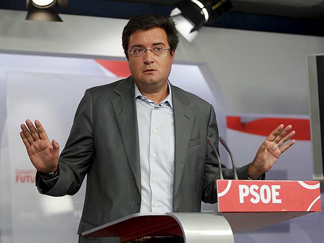El secretario de Organizacin del PSOE, scar Lpez, durante una rueda de prensa. | Carlos Barajas