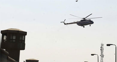 Un helicptero traslada a Mubarak de la crcel de Tora. | Afp
