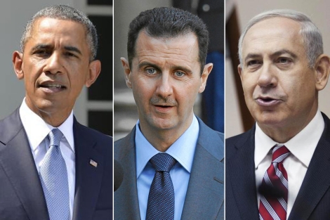 Obama, Asad y Netanyahu, tres de los actores en la crisis siria. | Reuters