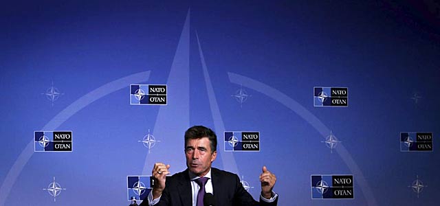 El secretario general de la OTAN, Anders Fogh Rasmussen, en Bruselas. | Efe