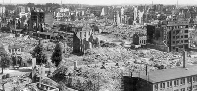 La ciudad de Hamburgo, arrasada tras los bombardeos. MS IMGENES