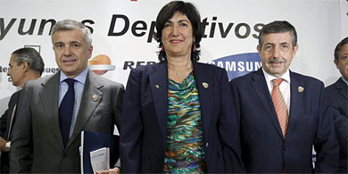 Samaranch Jr., Marisol Casado y Patxi Perurena, miembros del COI. | Barajas