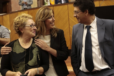 Susana Daz, junto a Martnez Aguayo y Valderas. | E. Lobato