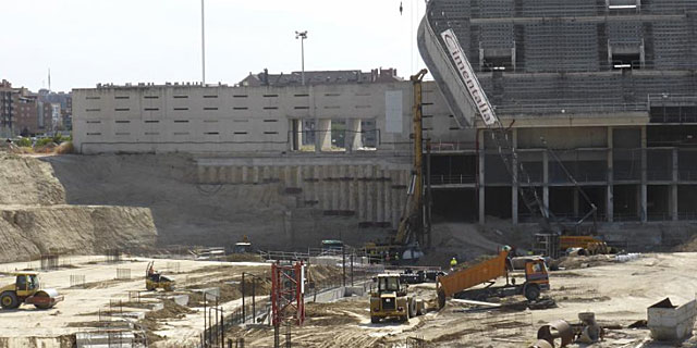 Estado de las obras del estadio de La Peineta, que sería estadio olímpico. | E.M.