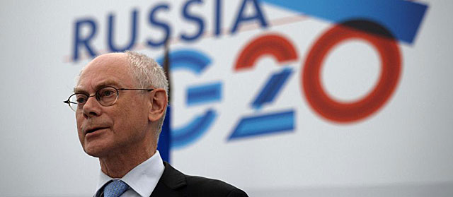 Herman Van Rompuy, durante el G20 de San Petersburgo. | Afp