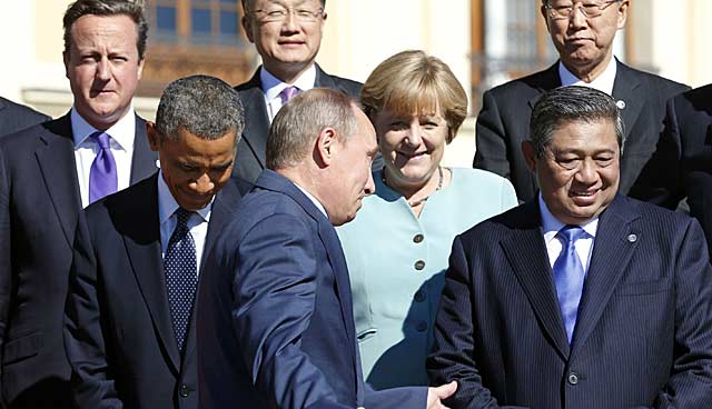 Putin, camino de hacerse la foto de familia del G-20. | Reuters