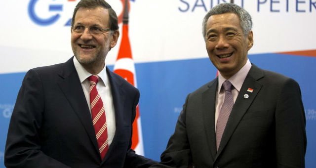 Rajoy conversó con el primer ministro de Singapur, Lee Hsien Loong. | Efe