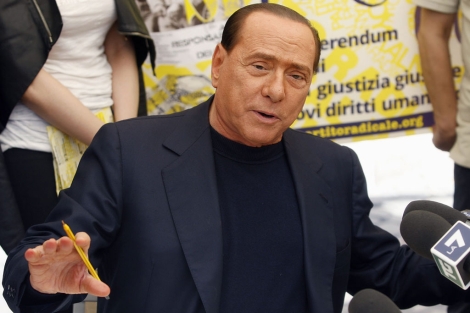 El ex 'premier' Silvio Berlusconi, durante una rueda de prensa en Roma. | Reuters