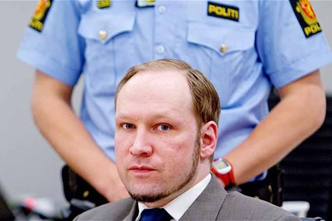 El asesino de Utoya, Anders Breivik, durante su juicio.
