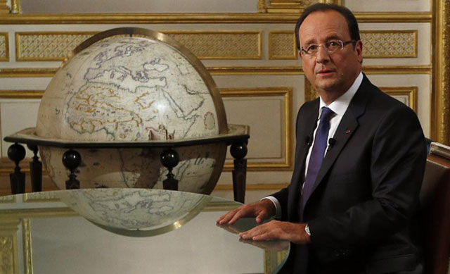 Hollande tras su entrevista enTF1.| Afp