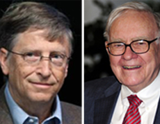 Bill Gates y Warren Buffett. | Reuters y Afp