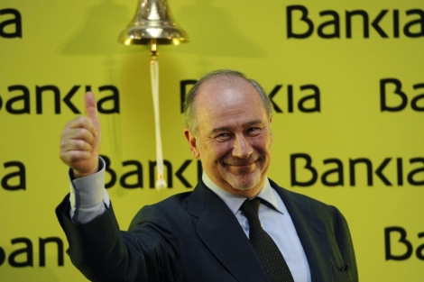 Rodrigo Rato, el día del debut en Bolsa de Bankia. | Afp