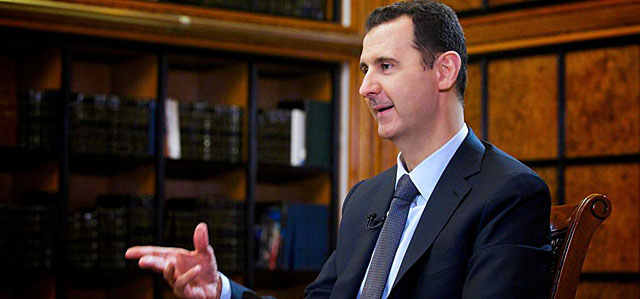 El presidente sirio, Bashar Asad, durante una entrevista en Damasco. | Afp