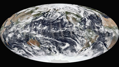 Imagen de la Tierra captada por satlites de la NASA. | Efe