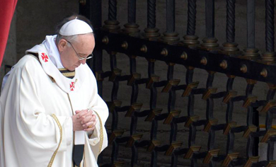 El Papa, durante la Misa por la Confraternidad. | Afp