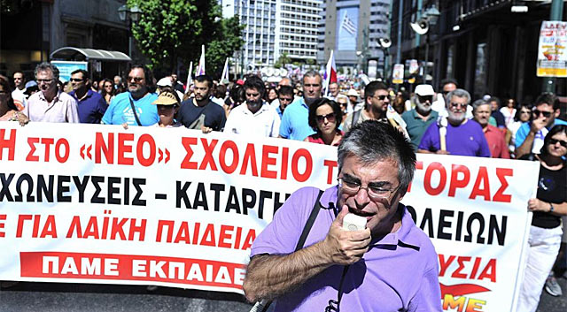 Manifestación en Grecia el pasado 18 de septiembre. | Foto: Efe
