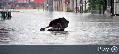 Imagen de las inundaciones provocadas por el tifn