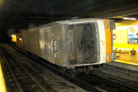 Imagen del tren siniestrado en el accidente de 2006.