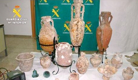 Algunos de los objetos robados y recuperados en Menorca.