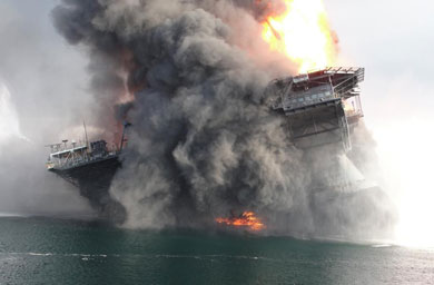 La explosin que caus el vertido en el Golfo de Mxico. | Reuters