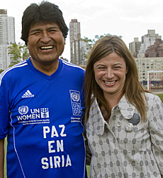 Evo Morales y Bibiana Ado.| Efe