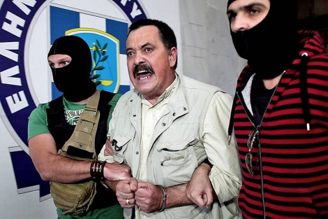 El número dos del partido y diputado, Jristos Pappás, durante su detención. | Afp