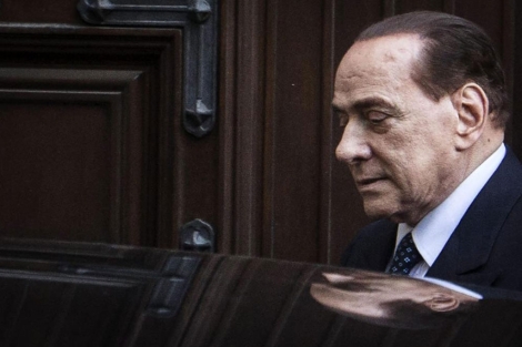 Berlusconi, antes de la mocin de confianza.| Efe