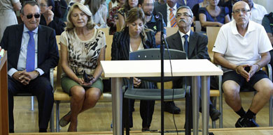 Imagen de Carlos Fabra, con el resto de acusados en el banquillo