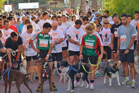 Los runners con sus mascotas en Bioparc Valencia | E.M.