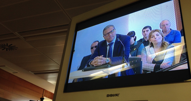 Emilio lvarez, durante la declaracin en el juicio contra Carlos Fabra, este jueves. | E.M.