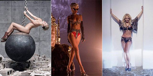 Miley Cyrus, Rihanna y Britney Spears en sus trabajos recientes.