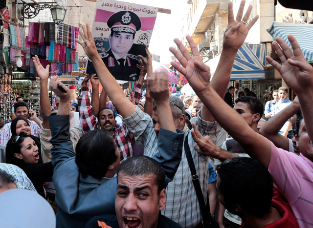 Manifestantes a favor del depuesto presidente Mursi.| Efe