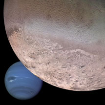 Tritón y Neptuno. | NASA