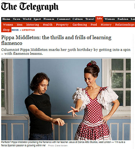 Detalle de la columna de Pippa Middleton en el Daily Telegraph.