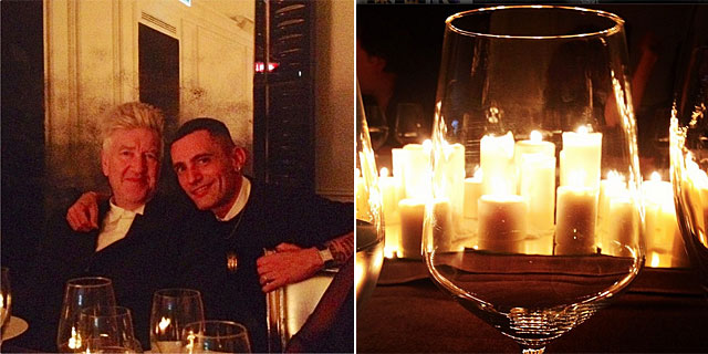 David Delfn y Lynch y otra imagen compartida por Rossy de Palma de la cena. | Instagram
