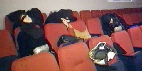 Varias 'viudas negras' muertas en el teatro Dubrovka.
