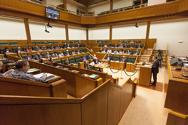 El lehendakari Iigo Urkullu durante su intervencin en el Parlamento Vasco. |Efe