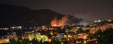 Imagen del incendio. | Foto: M. Burgos