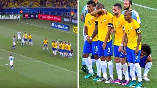 La barrera 'anti-Messi' de Marcelo con Brasil
