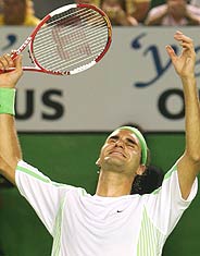 Federer celebra el ltimo punto del partido. (Foto: Reuters)