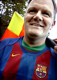 Ole Hermann Borgen, con la camiseta del Barça. (Foto: LISA SELIN)